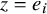 z equals e Subscript i