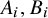 upper A Subscript i Baseline comma upper B Subscript i Baseline