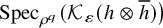 upper S p e c Subscript rho Sub Superscript q Baseline left parenthesis script upper K Subscript epsilon Baseline left parenthesis h circled times h overbar right parenthesis right parenthesis