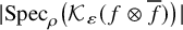 StartAbsoluteValue upper S p e c Subscript rho Baseline left parenthesis script upper K Subscript epsilon Baseline left parenthesis f circled times f overbar right parenthesis right parenthesis EndAbsoluteValue