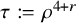 tau colon equals rho Superscript 4 plus r