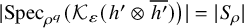 StartAbsoluteValue upper S p e c Subscript rho Sub Superscript q Subscript Baseline left parenthesis script upper K Subscript epsilon Baseline left parenthesis h prime circled times h prime overbar right parenthesis right parenthesis EndAbsoluteValue equals StartAbsoluteValue upper S Subscript rho Baseline EndAbsoluteValue