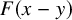upper F left parenthesis x minus y right parenthesis