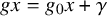 g x equals g 0 x plus gamma