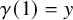 gamma left parenthesis 1 right parenthesis equals y