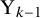 normal upper Y Subscript k minus 1