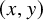 left parenthesis x comma y right parenthesis
