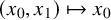 left parenthesis x 0 comma x 1 right parenthesis right arrow from bar x 0