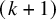 left parenthesis k plus 1 right parenthesis