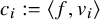 c Subscript i Baseline colon equals left angle bracket f comma v Subscript i Baseline right angle bracket