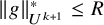 StartMetric g EndMetric Subscript upper U Sub Superscript k plus 1 Superscript asterisk Baseline less than or equals upper R