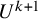 upper U Superscript k plus 1