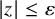 StartAbsoluteValue z EndAbsoluteValue less than or equals epsilon