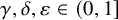 gamma comma delta comma epsilon element of left parenthesis 0 comma 1 right bracket