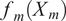 f Subscript m Baseline left parenthesis upper X Subscript m Baseline right parenthesis