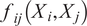 f Subscript i j Baseline left parenthesis upper X Subscript i Baseline comma upper X Subscript j Baseline right parenthesis