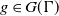 g element of upper G left parenthesis normal upper Gamma right parenthesis