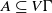 upper A subset of or equal to upper V normal upper Gamma