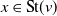 x element of St left parenthesis v right parenthesis