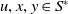 u comma x comma y element of upper S Superscript asterisk