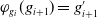 phi Subscript g Sub Subscript i Baseline left parenthesis g Subscript i plus 1 Baseline right parenthesis equals g prime Subscript i plus 1