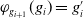 phi Subscript g Sub Subscript i plus 1 Baseline left parenthesis g Subscript i Baseline right parenthesis equals g prime Subscript i