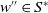 w double prime element of upper S Superscript asterisk