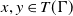 x comma y element of upper T left parenthesis normal upper Gamma right parenthesis