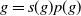 g equals s left parenthesis g right parenthesis p left parenthesis g right parenthesis