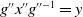 g double prime x double prime g Superscript double prime negative 1 Baseline equals y