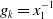 g Subscript k Baseline equals x 1 Superscript negative 1