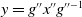 y equals g double prime x double prime g Superscript double prime negative 1