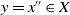 y equals x double prime element of upper X