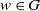 w element of upper G