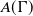 upper A left parenthesis normal upper Gamma right parenthesis
