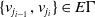StartSet v Subscript j Sub Subscript i minus 1 Subscript Baseline comma v Subscript j Sub Subscript i Subscript Baseline EndSet element of upper E normal upper Gamma
