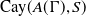 sans serif upper C sans serif a sans serif y left parenthesis upper A left parenthesis normal upper Gamma right parenthesis comma upper S right parenthesis