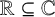 double struck upper R subset of or equal to double struck upper C