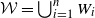 script upper W equals union Underscript i equals 1 Overscript n Endscripts upper W Subscript i