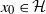 x 0 element of script upper H
