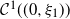 script upper C Superscript 1 Baseline left parenthesis left parenthesis 0 comma xi 1 right parenthesis right parenthesis