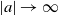 StartAbsoluteValue a EndAbsoluteValue right arrow normal infinity