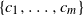 StartSet c 1 comma ellipsis comma c Subscript m Baseline EndSet