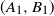 left parenthesis upper A 1 comma upper B 1 right parenthesis