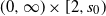 left parenthesis 0 comma normal infinity right parenthesis times left bracket 2 comma s 0 right parenthesis