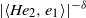StartAbsoluteValue left angle bracket upper H e 2 comma e 1 right angle bracket EndAbsoluteValue Superscript negative delta