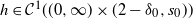 h element of script upper C Superscript 1 Baseline left parenthesis left parenthesis 0 comma normal infinity right parenthesis times left parenthesis 2 minus delta 0 comma s 0 right parenthesis right parenthesis