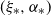 left parenthesis xi Subscript asterisk Baseline comma alpha Subscript asterisk Baseline right parenthesis