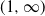 left parenthesis 1 comma normal infinity right parenthesis