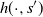 h left parenthesis dot comma s Superscript prime Baseline right parenthesis